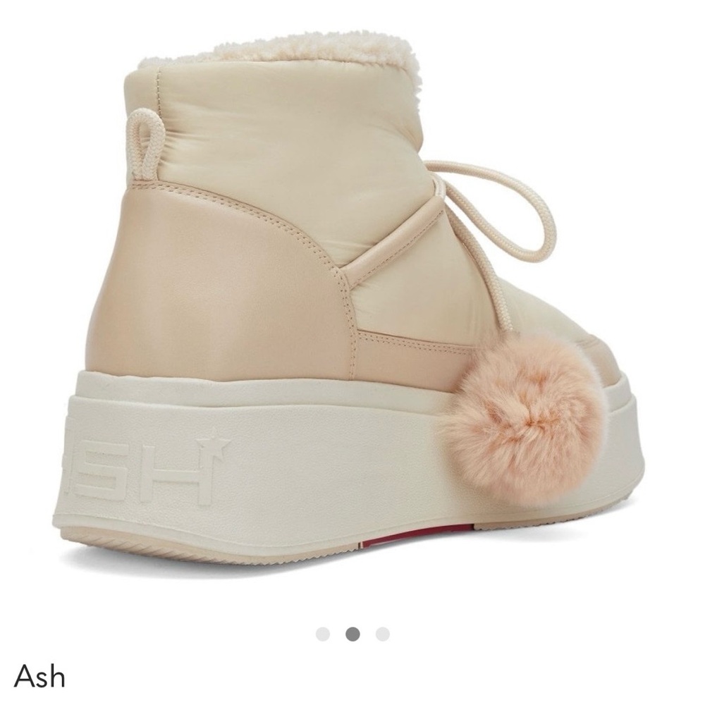 Ash Mini Fur Cream Tan Winter Boots